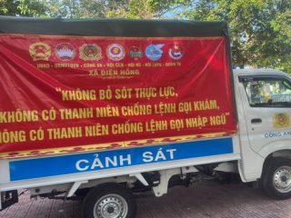 Điện Hồng tuyên truyền lưu động Luật Nghĩa vụ quân sự