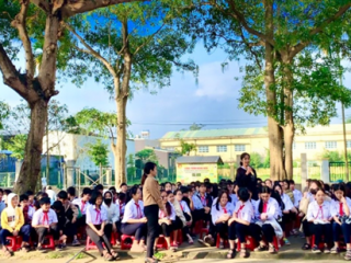 UBND xã Điện Trung tổ chức tuyên truyền pháp luật cho học sinh trường THCS Lê Đình Dương