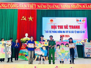 Điện Thọ tổ chức Hội thi Vẽ tranh “Tuổi trẻ phòng chống ma tuý và các tệ nạn xã hội”  lồng ghép tuyên truyền pháp luật cho thanh niên, học sinh.